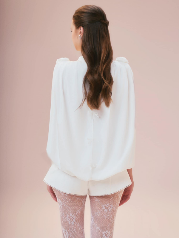 Ivory Cape Sleeve Blouse